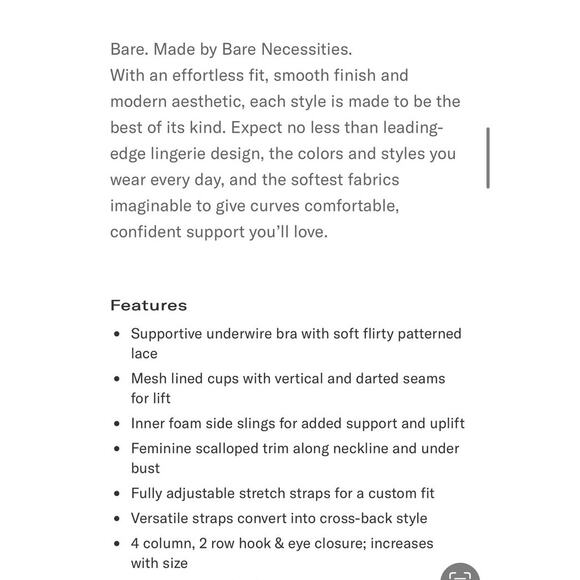 BARE 36DD The Push-Up Without Padding Bra NEW bare necessities B10249 GREEN sexy - Picture 7 of 11